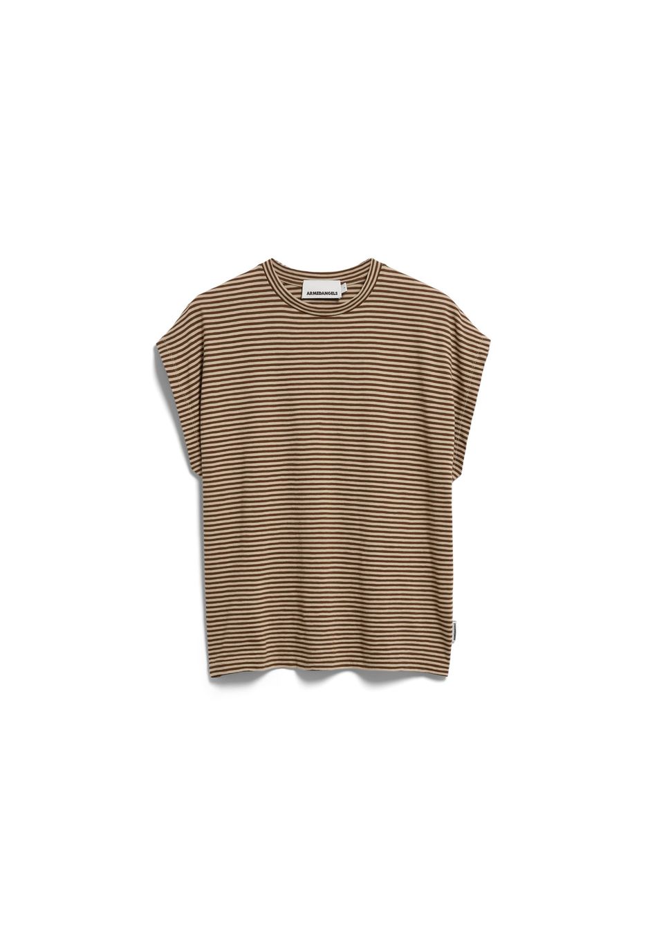 T-Shirt Slub Jersey Stripe sand stone-dried palm von Armedangels