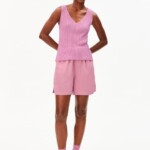 Top Linen Blend Knit washed berry von Armedangels