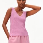 Top Linen Blend Knit washed berry von Armedangels