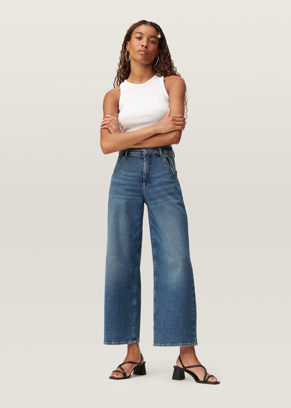 Jeans Blink Wide Barrel Soft Denim - Classic vintage blue von DAWN