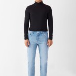 Jeans Rise Relaxed Tapered Minimal Stretch - Basic bright blue von DAWN