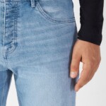Jeans Rise Relaxed Tapered Minimal Stretch - Basic bright blue von DAWN