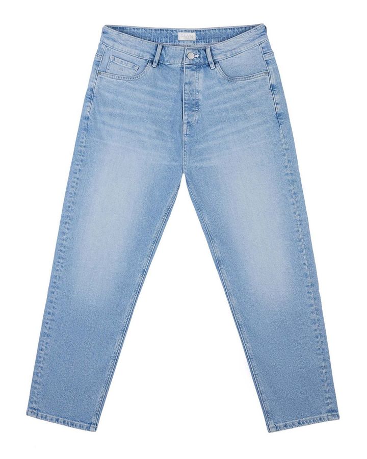 Jeans Rise Relaxed Tapered Minimal Stretch - Basic bright blue von DAWN
