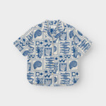 Bluse Torup Ocean Squares rainy day von Dedicated.
