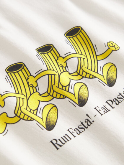 T-shirt Stockholm Run Fasta - Eat Pasta whisper white von Dedicated.