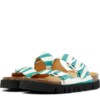 Pantolette Noelia Stripes white-green von Grand Step Shoes
