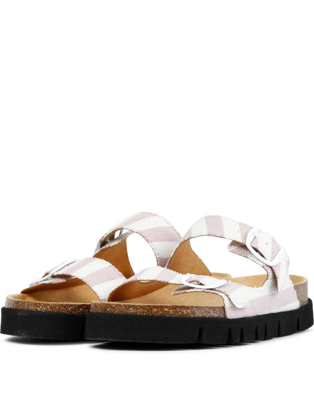 Pantolette Noelia Stripes white-lila von Grand Step Shoes