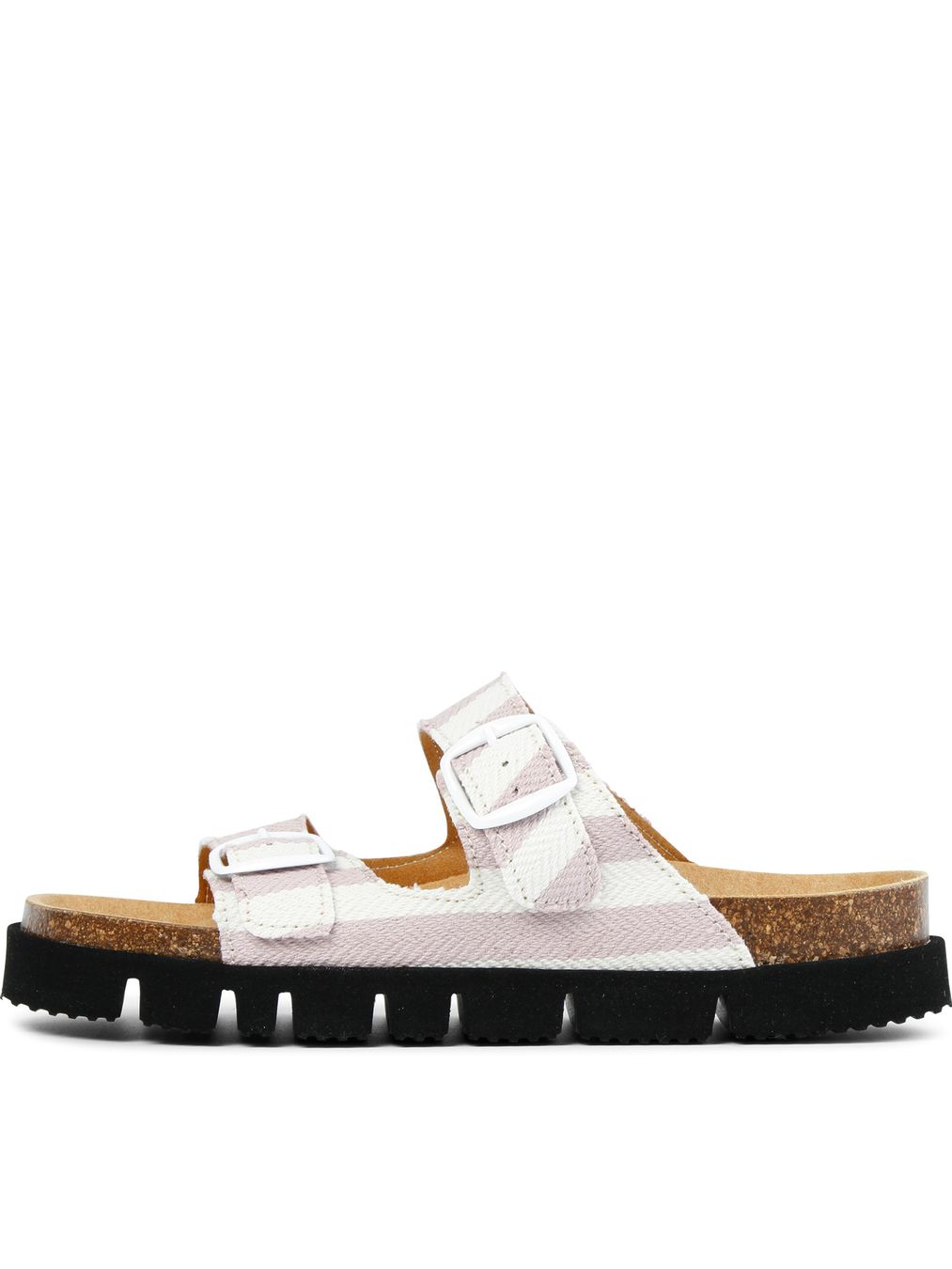 Pantolette Noelia Stripes white-lila von Grand Step Shoes