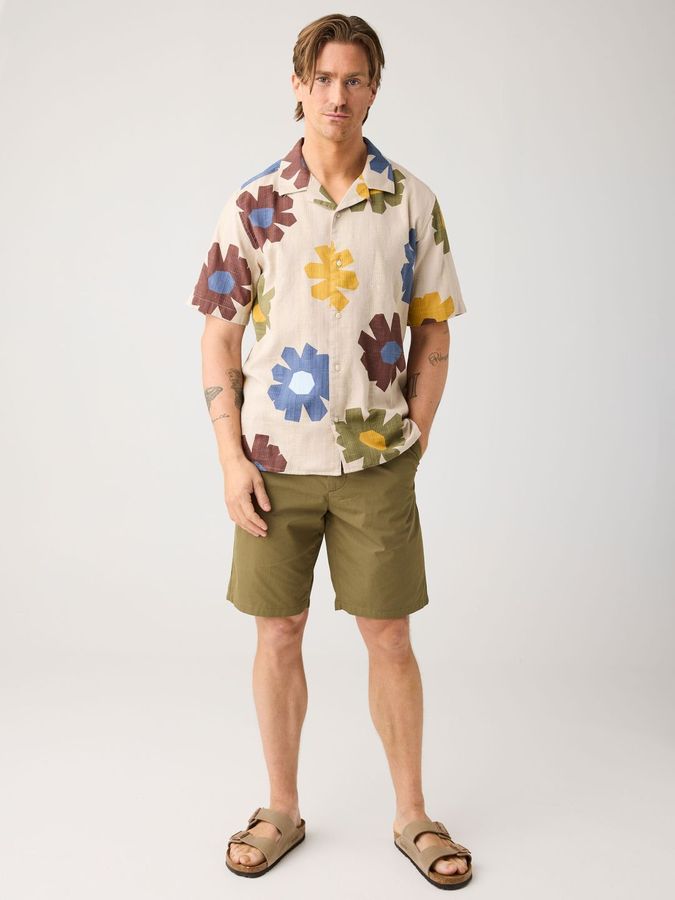 Hemd Relaxed Print Short Sleeve multi color von KnowledgeCotton Apparel