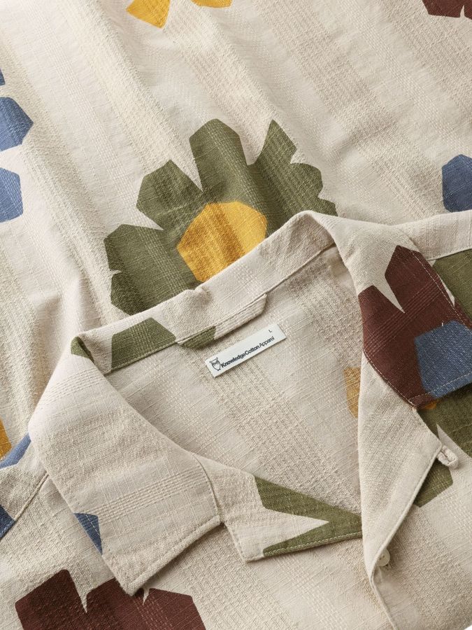 Hemd Relaxed Print Short Sleeve multi color von KnowledgeCotton Apparel