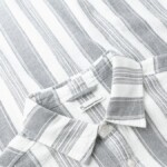 Hemd Relaxed Stripe Short Sleeve blue stripe von KnowledgeCotton Apparel