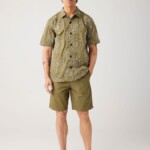 Shorts Fig Loose Poplin burned olive von KnowledgeCotton Apparel