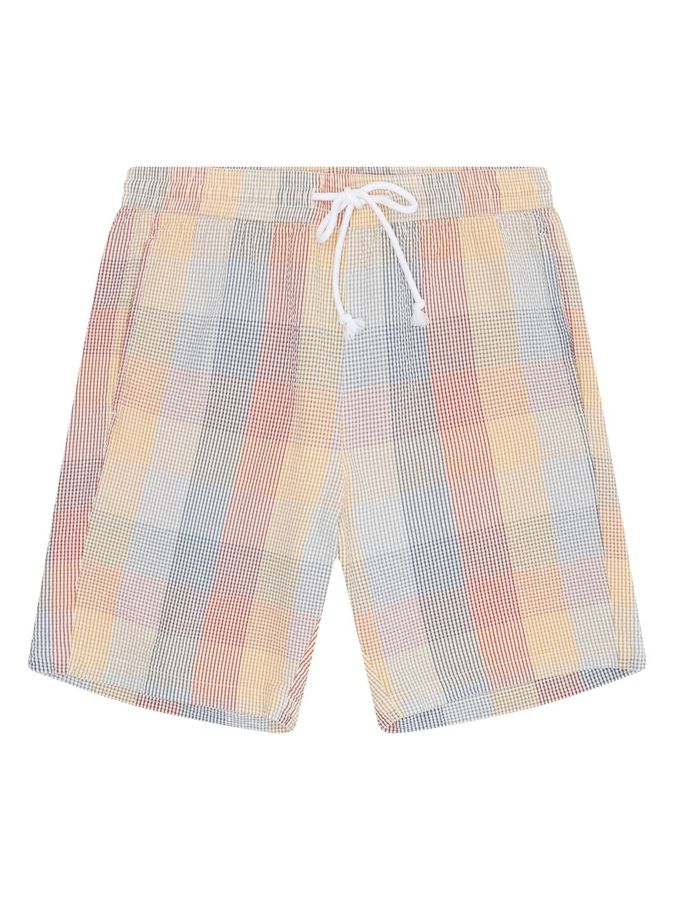 Shorts Fig Loose Seersucker multi check von KnowledgeCotton Apparel