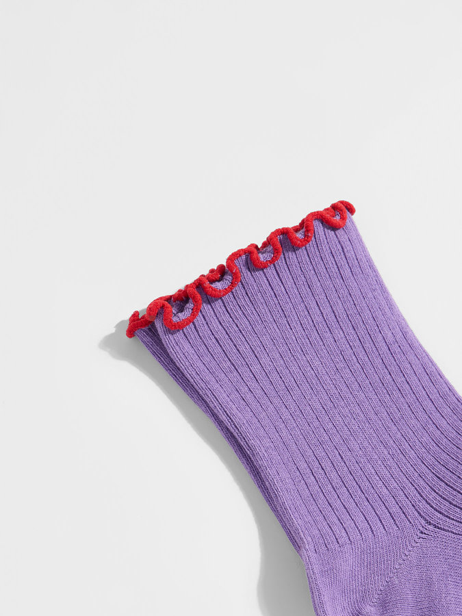 Socken mit Volant verbena von Lanius