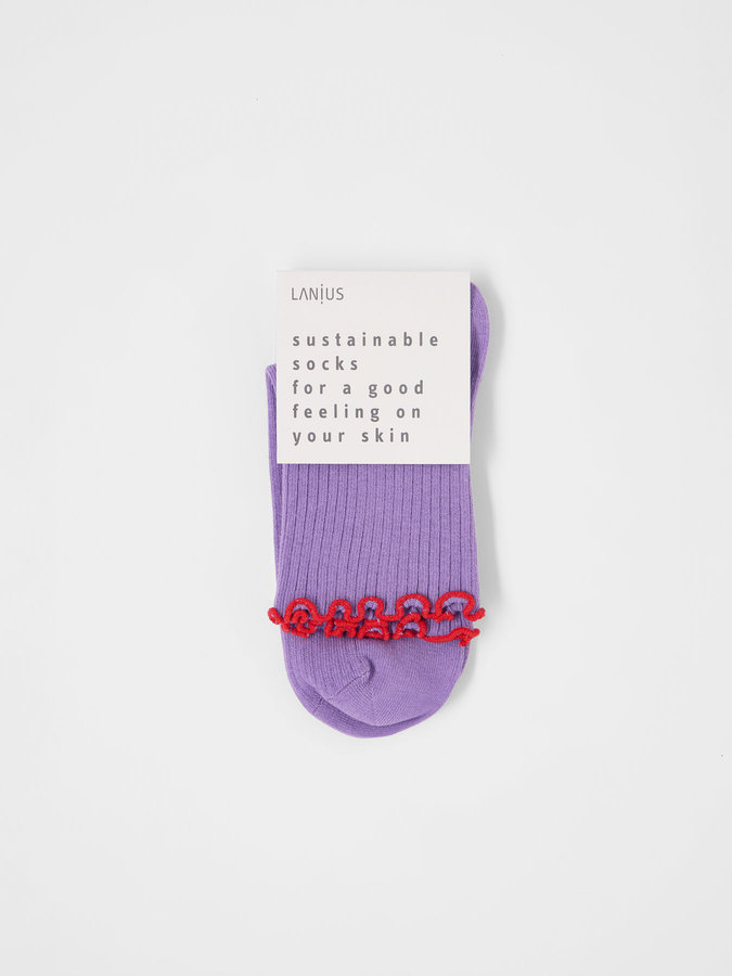 Socken mit Volant verbena von Lanius