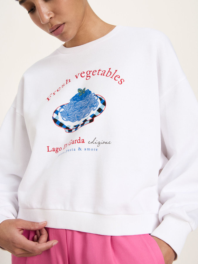 Sweatshirt Statement white/ vegetables von Lanius Sweatshirt Statement white/ vegetables von Lanius