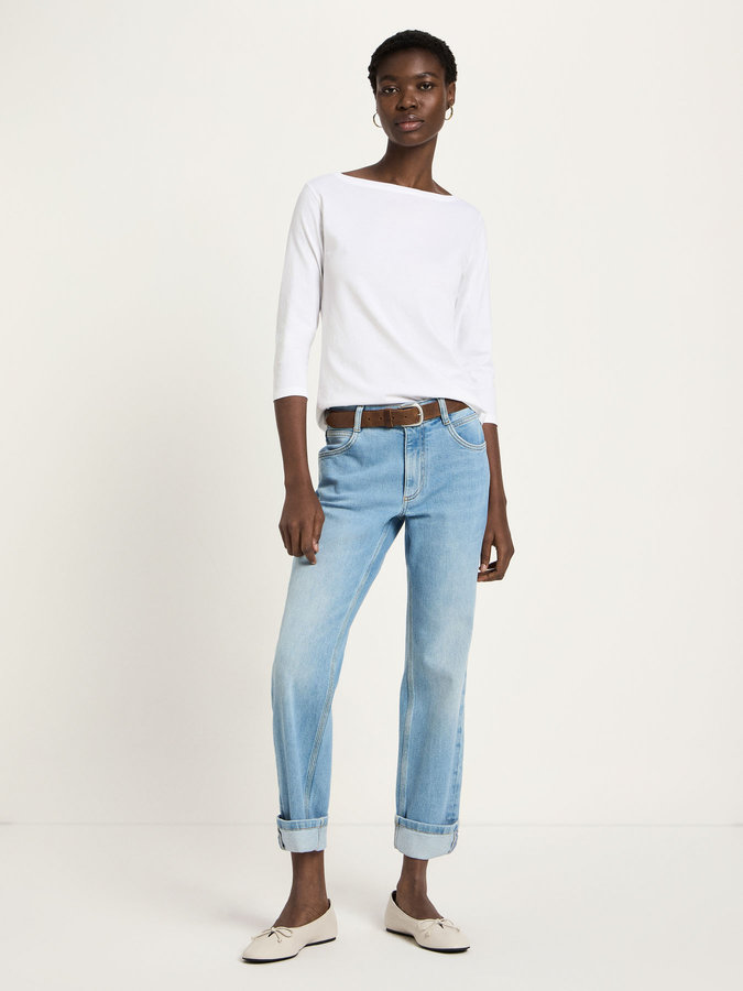 U-Boot Shirt mit 3/4 Arm bright white von Lanius