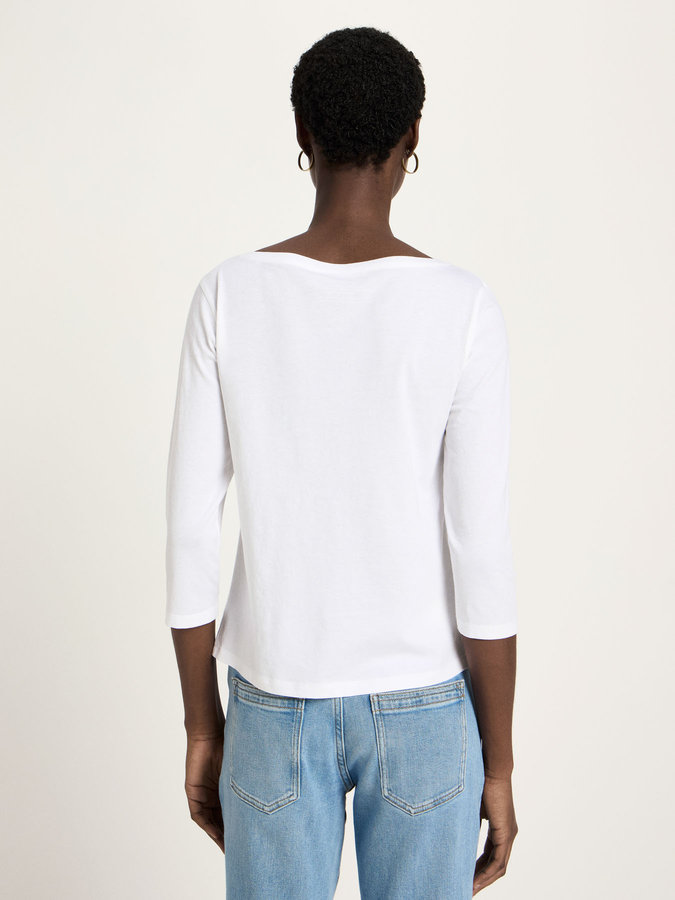 U-Boot Shirt mit 3/4 Arm bright white von Lanius