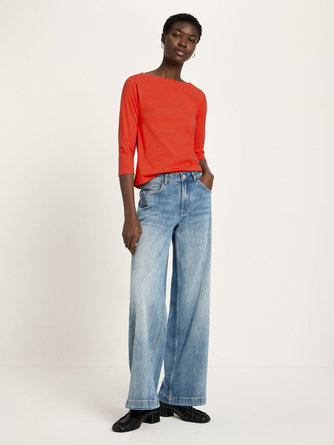 U-Boot Shirt mit 3/4 Arm lava red von Lanius