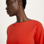 U-Boot Shirt mit 3/4 Arm lava red von Lanius