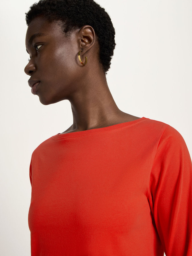 U-Boot Shirt mit 3/4 Arm lava red von Lanius