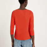 U-Boot Shirt mit 3/4 Arm lava red von Lanius