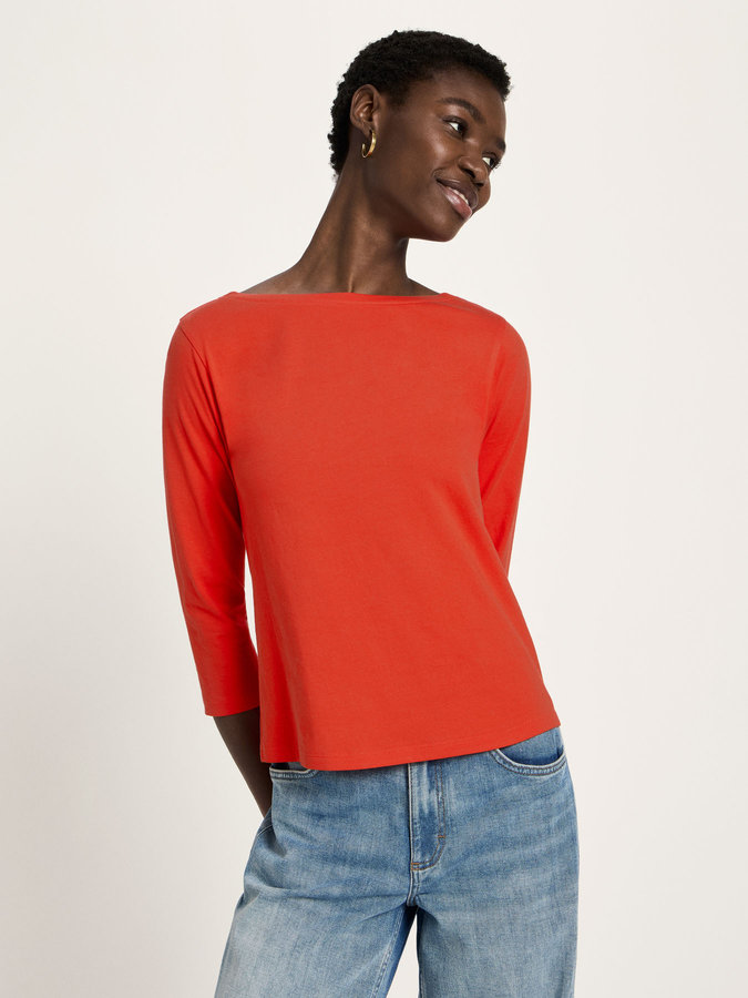 U-Boot Shirt mit 3/4 Arm lava red von Lanius