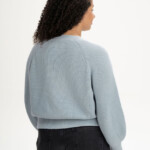 Rippstrick Cardigan Bhuma cloudy blue von MELAWEAR