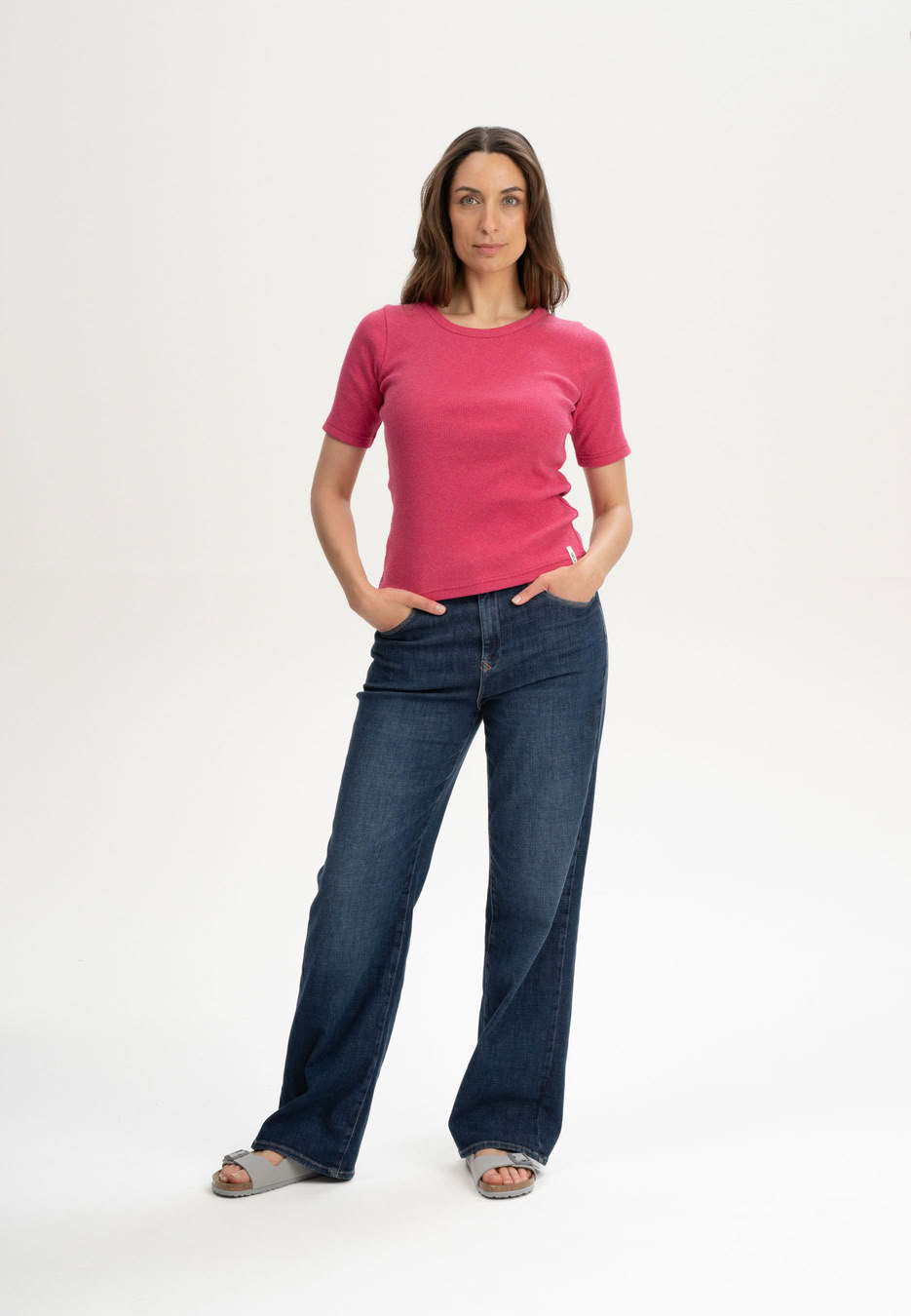 T-Shirt Jasleen berry melange von MELAWEAR