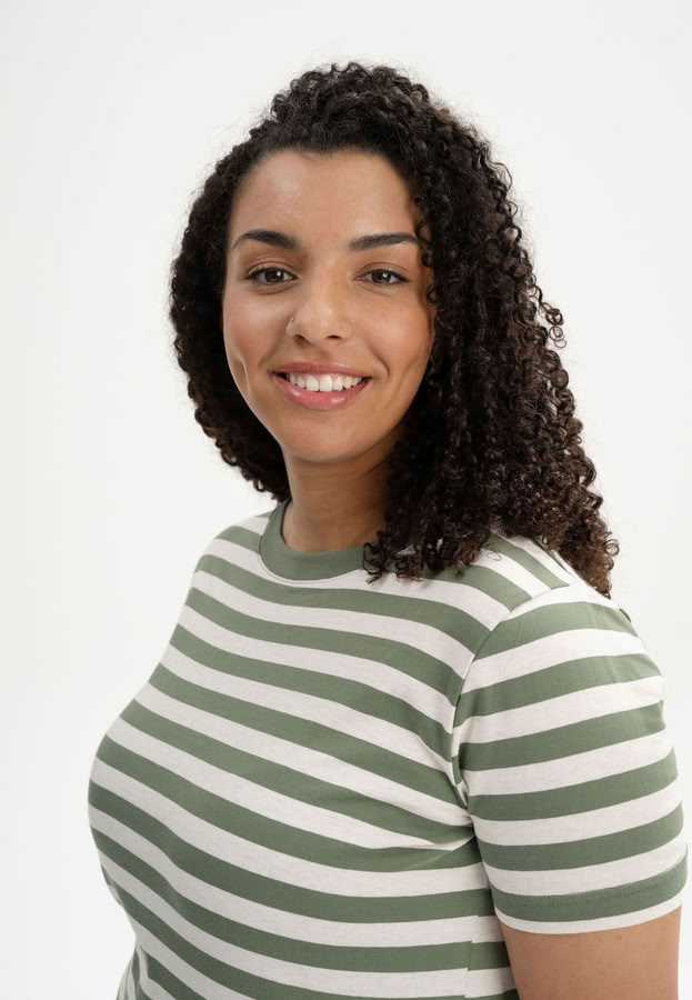 T-Shirt Khira Stripes thymian gestreift von MELAWEAR