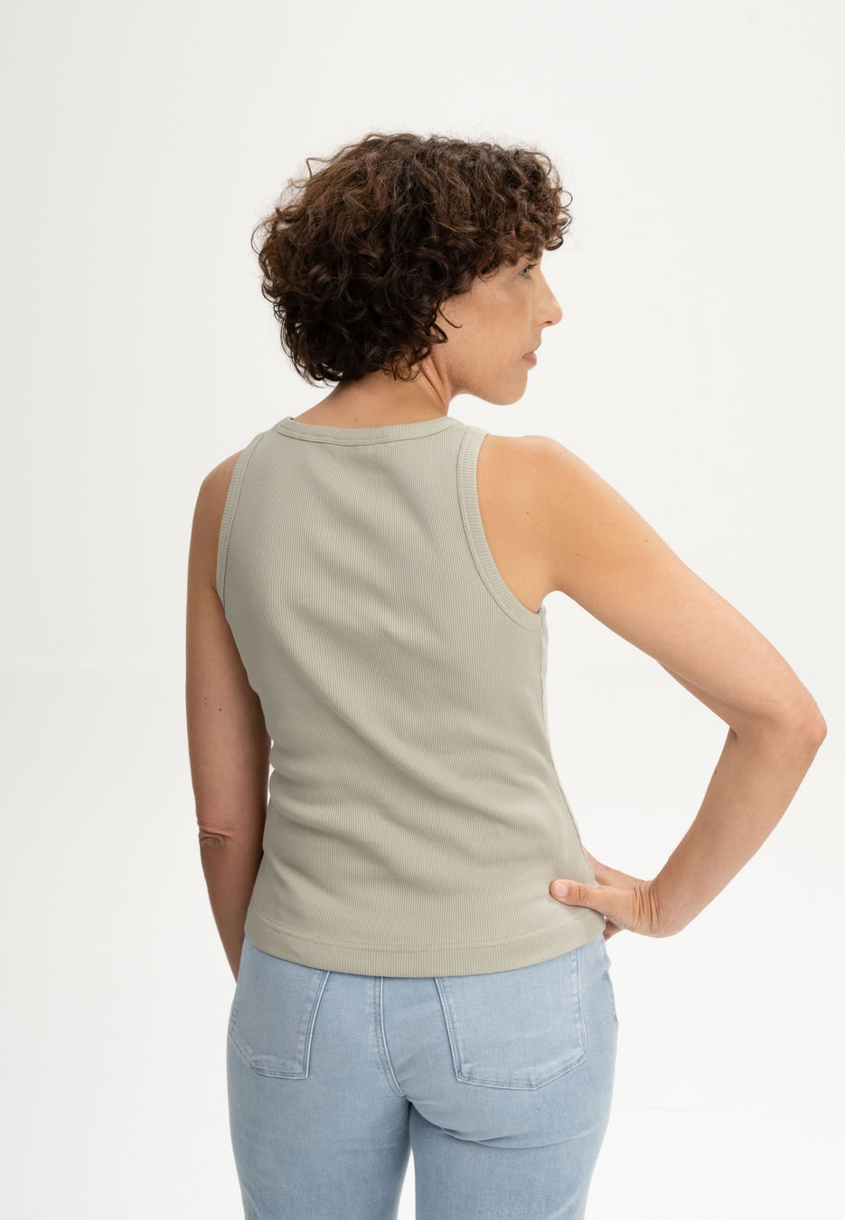 Tanktop Ripp Drisna dusty green von MELAWEAR