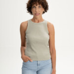 Tanktop Ripp Drisna dusty green von MELAWEAR