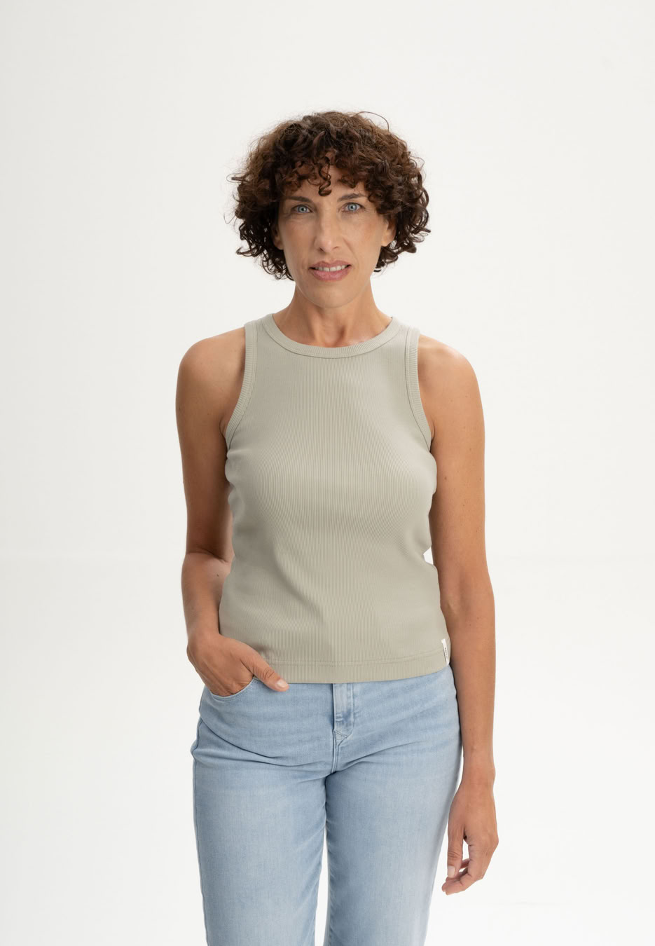 Tanktop Ripp Drisna dusty green von MELAWEAR