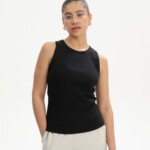 Tanktop Ripp Drisna schwarz von MELAWEAR