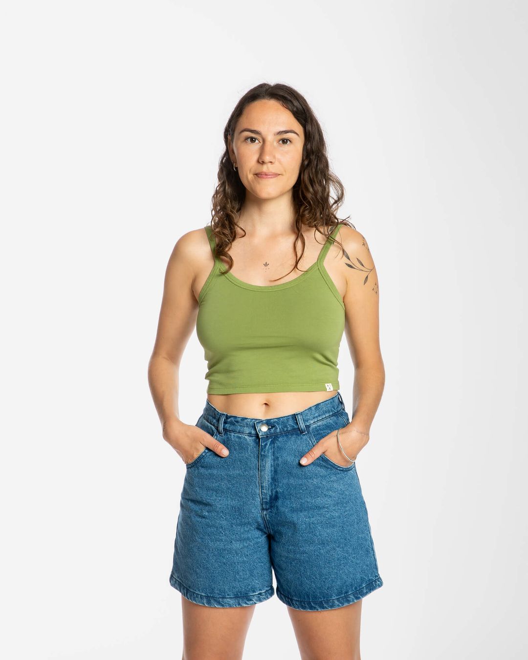 Basic Crop Top olive von Matona