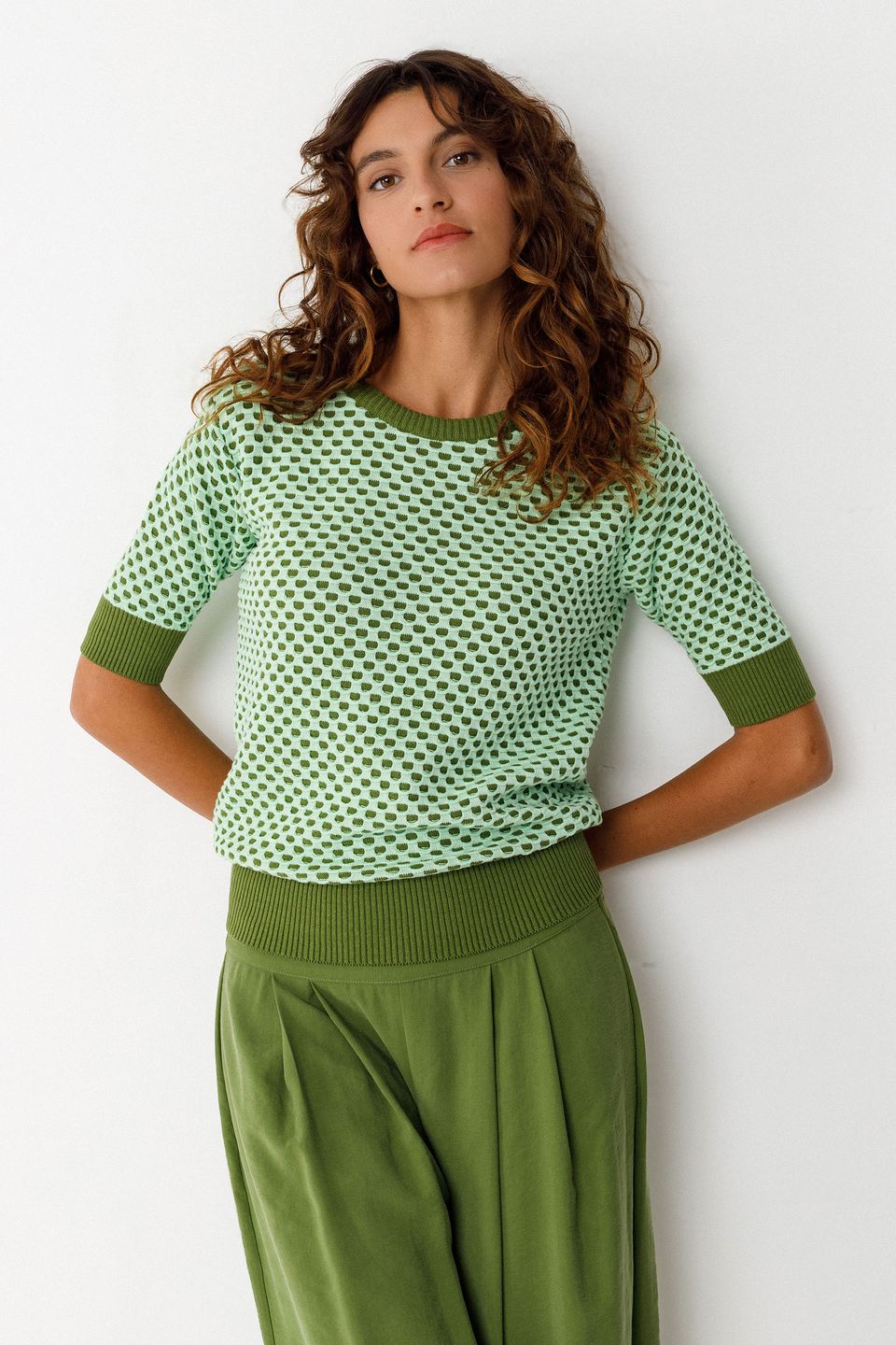 Strickshirt Muike light green von SKFK