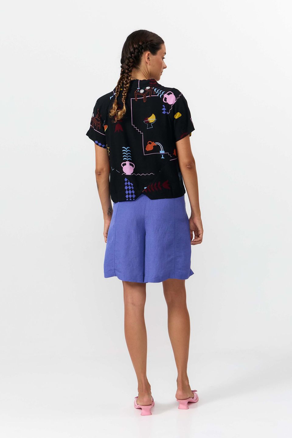 Bluse Nyasa Print Holiday black von Suite13 LAB