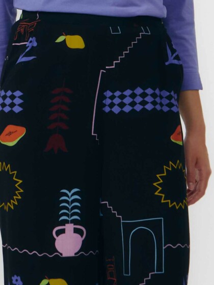 Hose Hatta Print Holiday black von Suite13 LAB