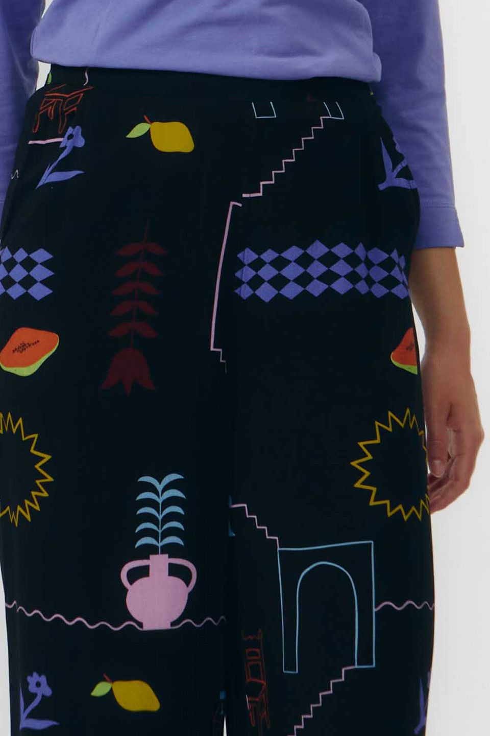 Hose Hatta Print Holiday black von Suite13 LAB