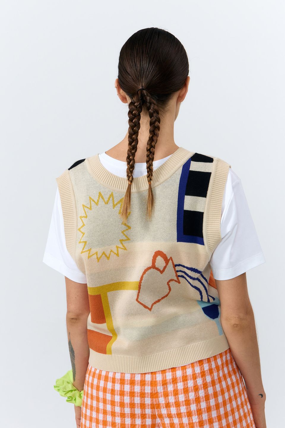 Short Genil Check orange von Suite13 LAB