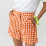 Short Genil Check orange von Suite13 LAB