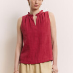 Bluse Lauraa garnet red von Tranquillo