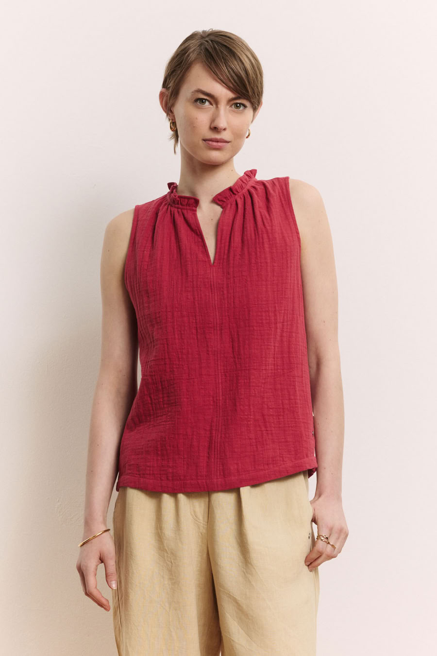 Bluse Lauraa garnet red von Tranquillo
