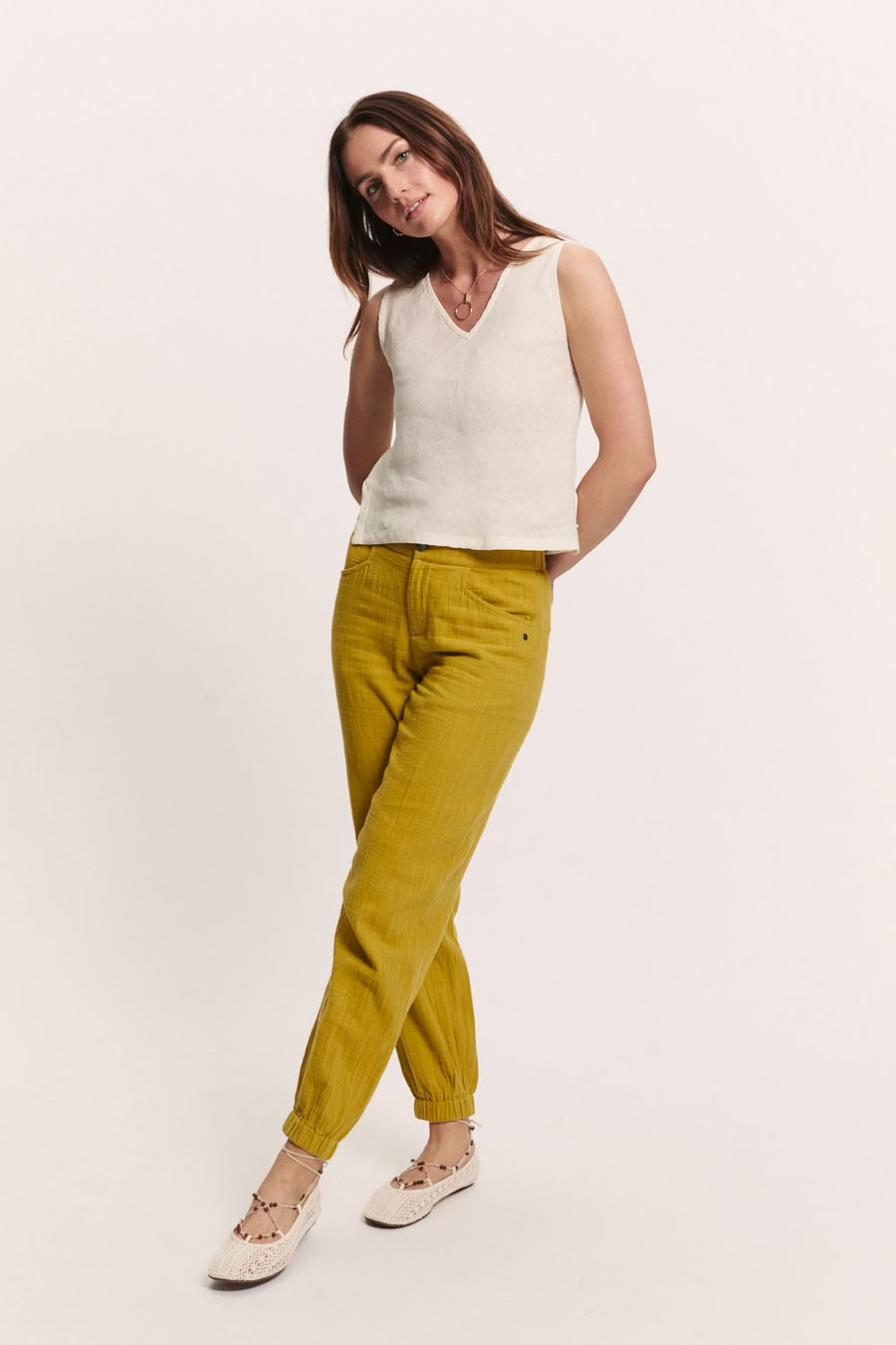 Hose Aidaa avocado green von Tranquillo