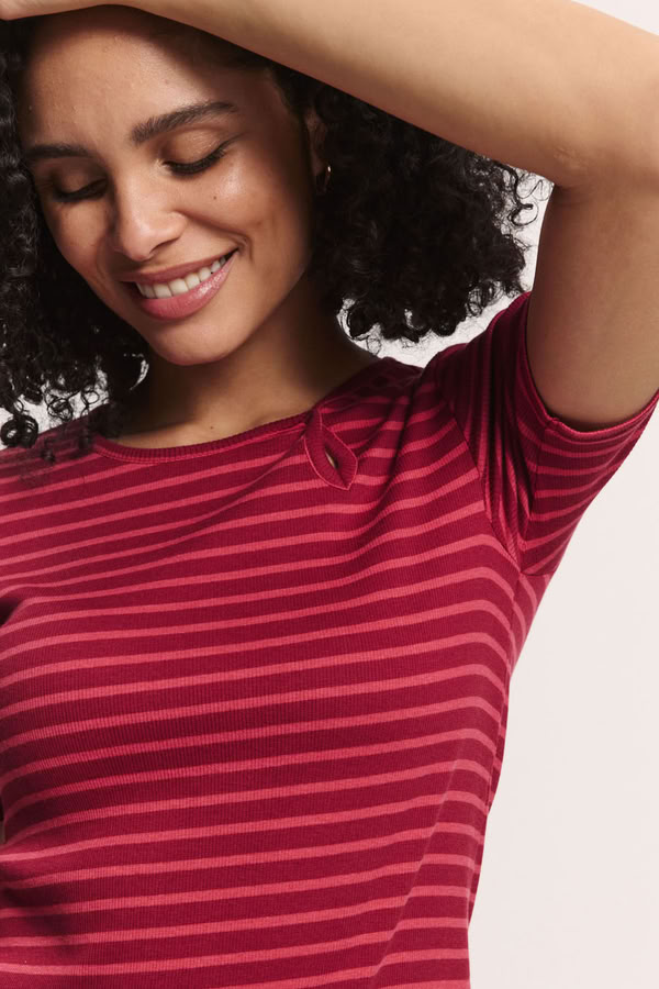 Jerseyshirt Lillyy stripes red von Tranquillo