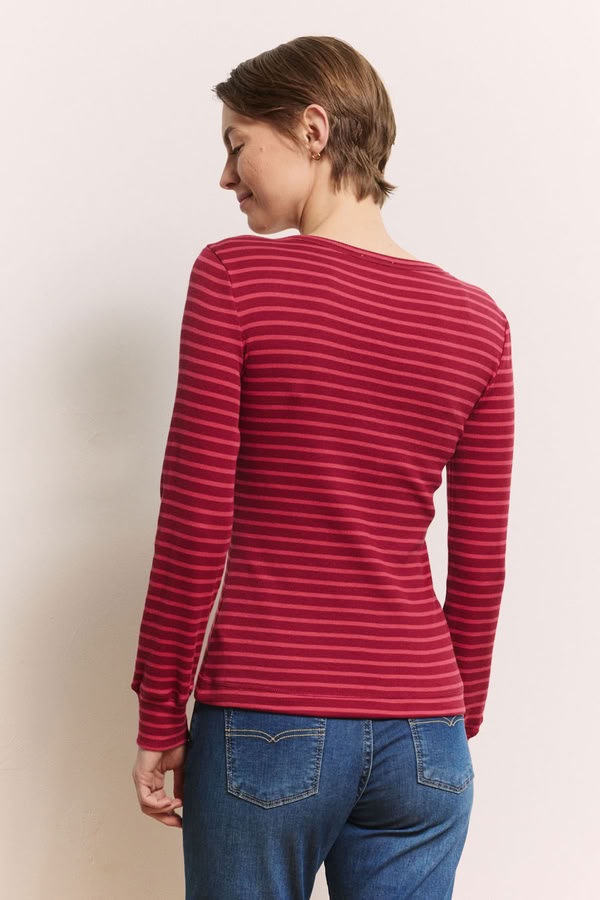 Jerseyshirt Silviee stripes red von Tranquillo