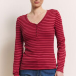 Jerseyshirt Silviee stripes red von Tranquillo