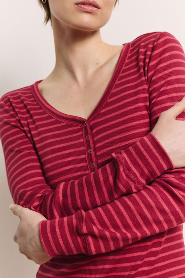 Jerseyshirt Silviee stripes red von Tranquillo