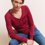 Jerseyshirt Silviee stripes red von Tranquillo