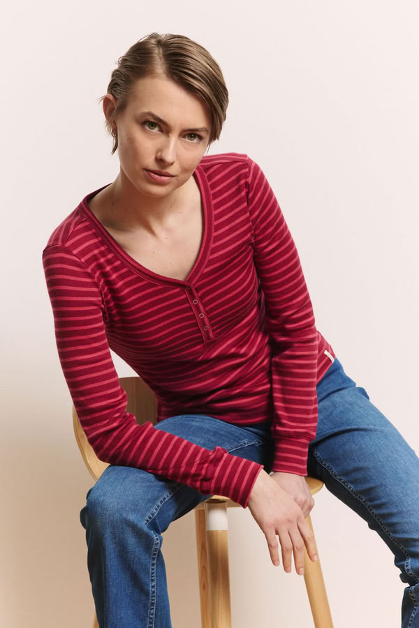 Jerseyshirt Silviee stripes red von Tranquillo